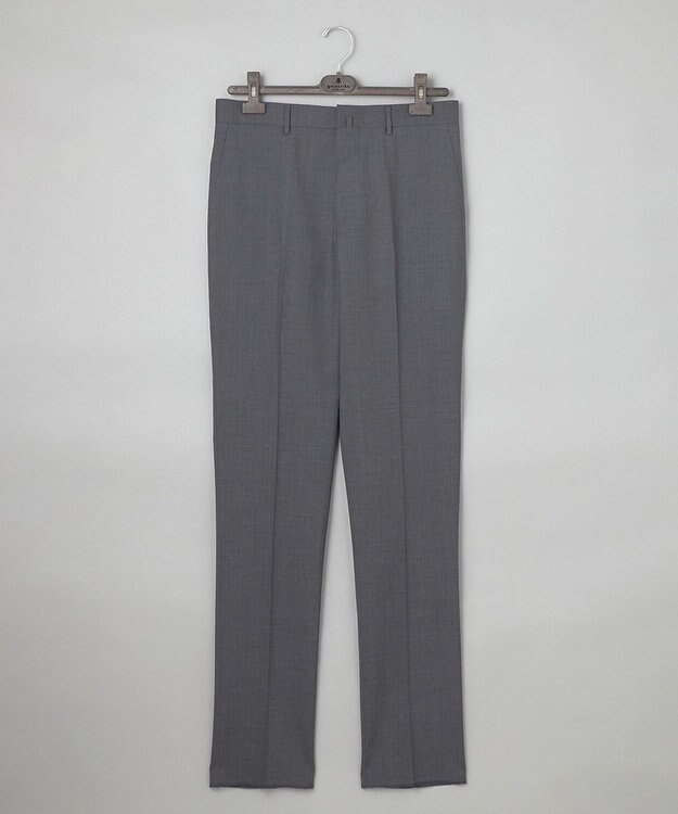 GOTAIRIKU ロングセラー【洗える/折り目加工/シワになりにくい/ウエストアジャスター】ウォッシャブル サマーウール100％パンツ_定番色(ノータック)25年モデル ライトグレー系