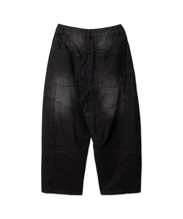WEGO スーパービッグバレルレッグデニムパンツ ブラックその他