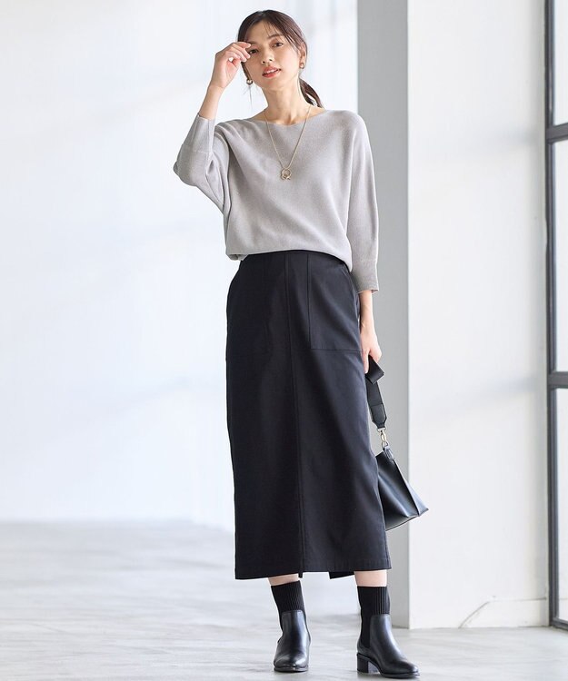 ANY ラメガーターニット ライトグレー