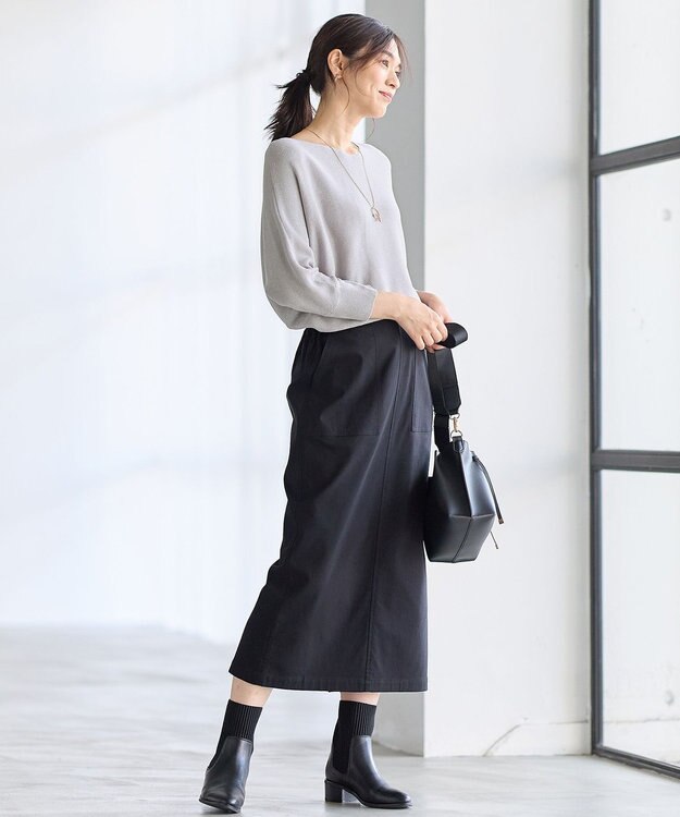 ANY ラメガーターニット ライトグレー