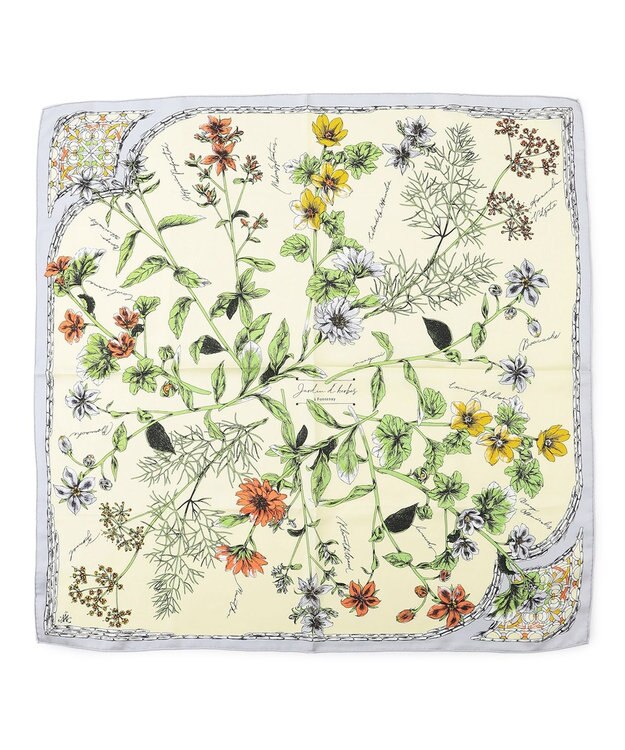 23区 manipuri ハーバルガーデン シルク スカーフ イエロー系