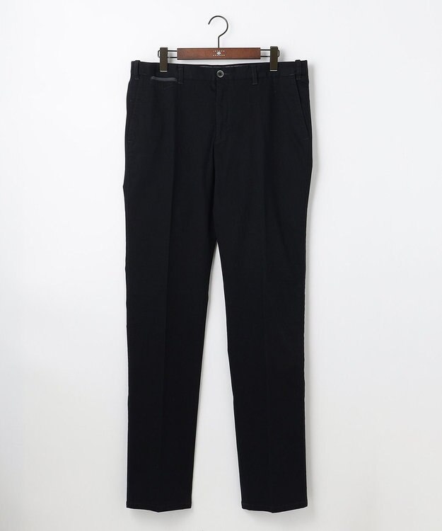 JOSEPH ABBOUD 【キングサイズ・ウエストも伸びる】オーガニックストレッチピケ パンツ ネイビー系