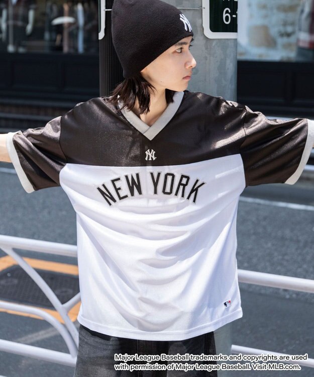 WEGO 【ユニセックス着用ITEM】別注MLBメッシュゲームグラフィックT（SS） ブラックその他