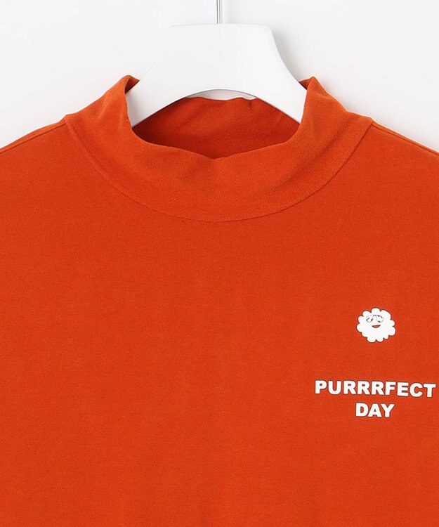 PW CIRCULUS 【MEN】【吸湿発熱】ウォーム モックネック カットソー オレンジ系