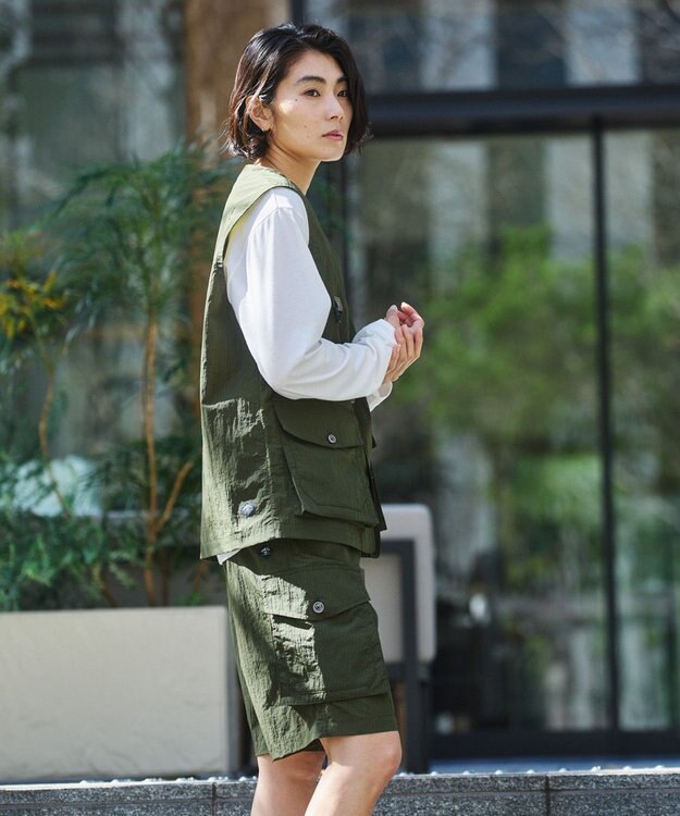 JOSEPH ABBOUD MOUNTAIN 【ECO撥水・軽量/男女兼用】Teeamu Jarviコラボベスト カーキ系