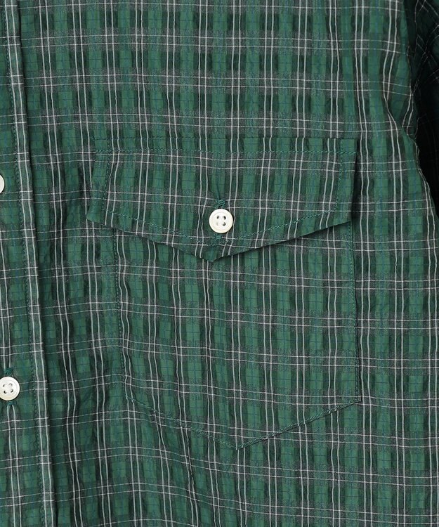 J.PRESS MEN 【こだわりの逸品】シアージャカードチェック シャツ / B.D. グリーン系3