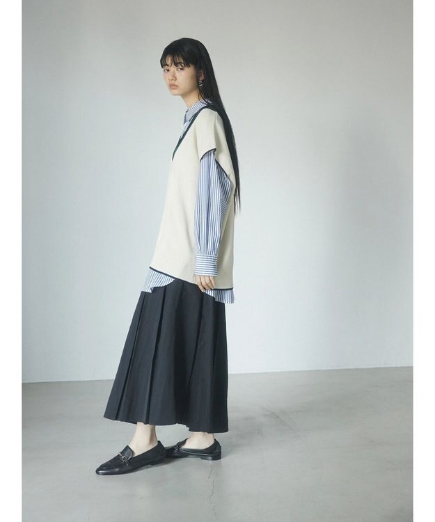 Green Parks armonia．ボリュームフレアスカート Black