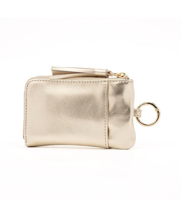 UNBILLION ペルケ perche / ドット型押し・ジャバラカマルチケース ゴールド