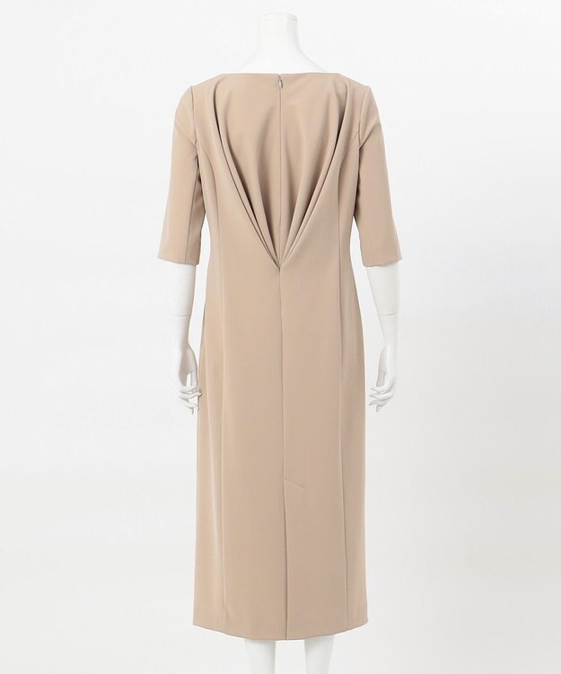 23区 【エステータ】コットンダブルクロス ハーフスリーブワンピース グレージュ系