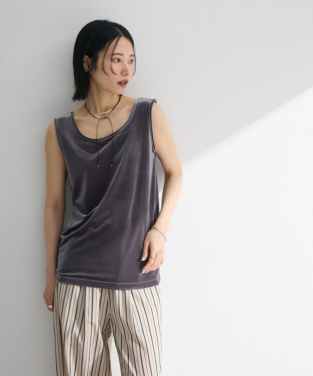 Green Parks ２Ｗａｙベロアタンクトップ Dark Gray