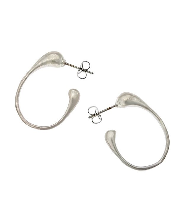 AMERICAN HOLIC 変形フープメタルピアス Silver