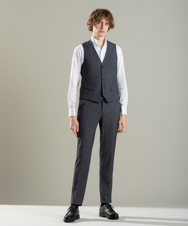 JOSEPH HOMME トリックジャガードストレッチ　ウイングカラーシャツ ホワイト系