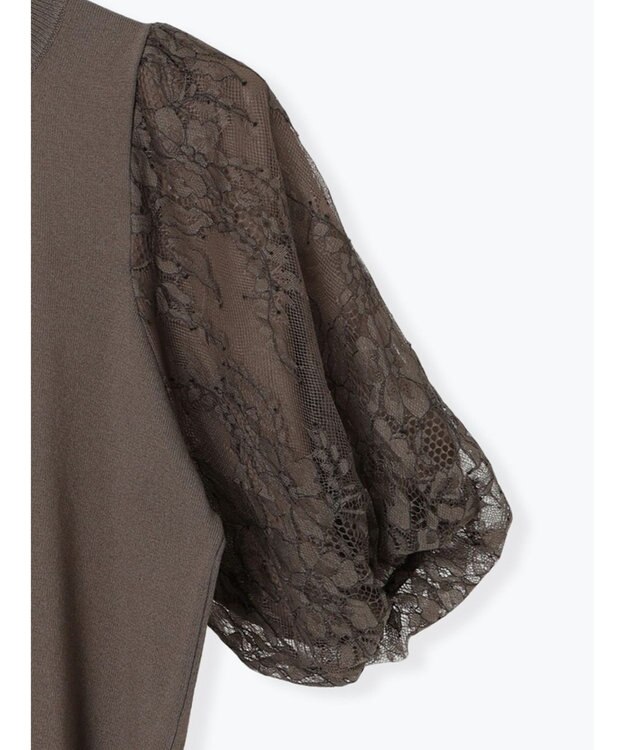 Te chichi レースバルーンスリーブニット ブラウン