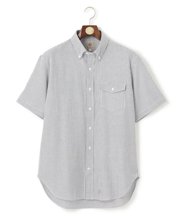 J.PRESS MEN 【WEB・一部店舗限定】シアサッカー 半袖シャツ / B.D. ネイビー系1