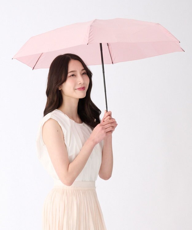 MOONBAT 【3秒でたためる傘/コンパクト】urawaza 小町(ウラワザ コマチ)  折りたたみ傘 無地 50cm ペールピンク