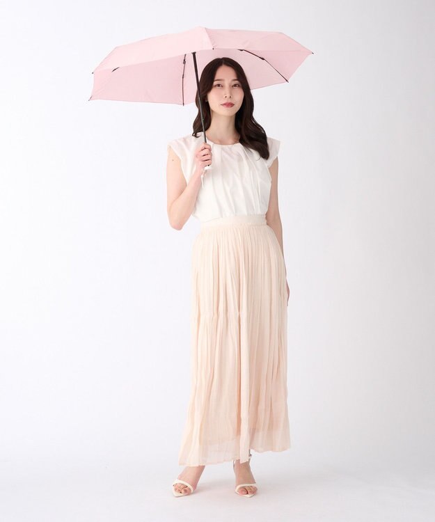 MOONBAT 【3秒でたためる傘/コンパクト】urawaza 小町(ウラワザ コマチ)  折りたたみ傘 無地 50cm ペールピンク