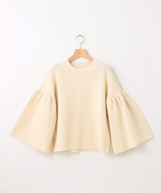 組曲 AMOSSAベルスリーブ ニット ベージュ系