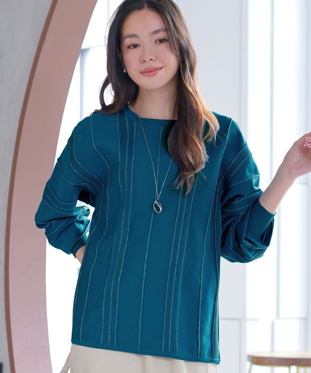 Tiaclasse ラメリブドルマントップス ターコイズ