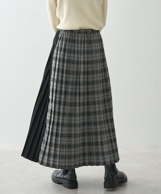 AMERICAN HOLIC シャギーチェックプリーツスカート Green