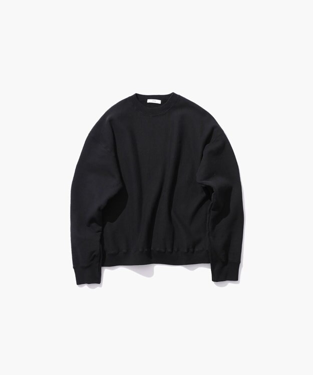 ATON GARMENT DYED URAKE | オーバーサイズスウェットシャツ - UNISEX BLACK