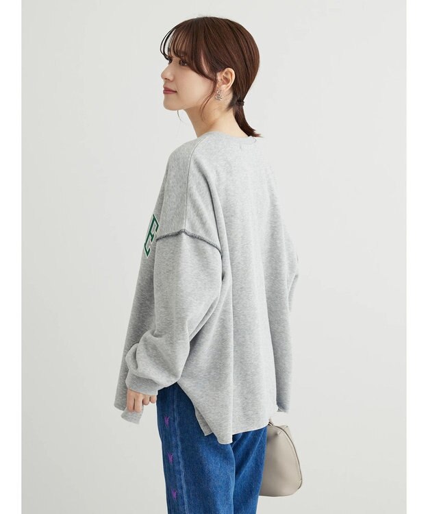 Green Parks ・ＲＡＹ　ＣＡＳＳＩＮ　ロゴｐｔカラーステッチスウェット Gray Mixture