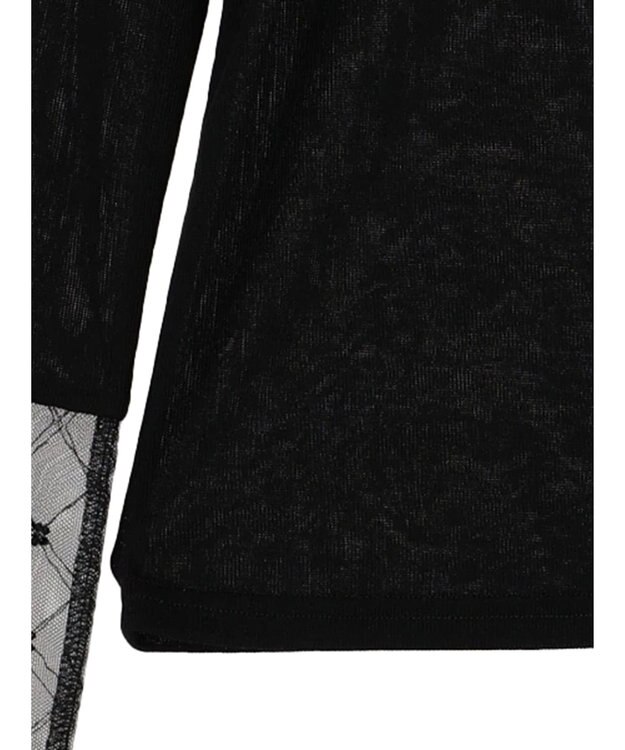 earth music&ecology チュールビジュープルオーバー Black