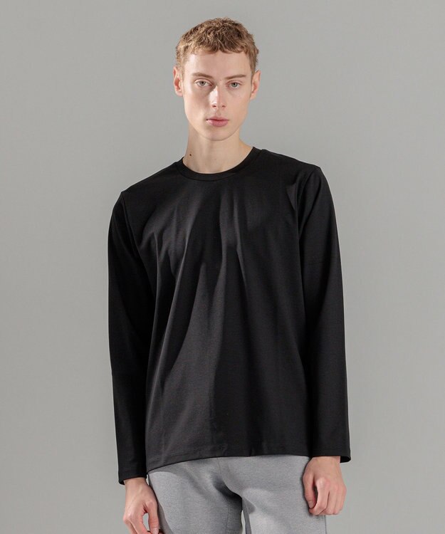 JOSEPH HOMME コンパクトストレッチジャージー　クルーネックカットソー ブラック系