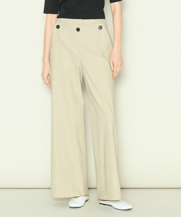 JOSEPH クリスピーストレッチ　ワイドトラウザーズ Linen