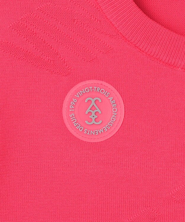 23区GOLF 【WOMEN】ロゴスポーツニット イージーケア ピンク系