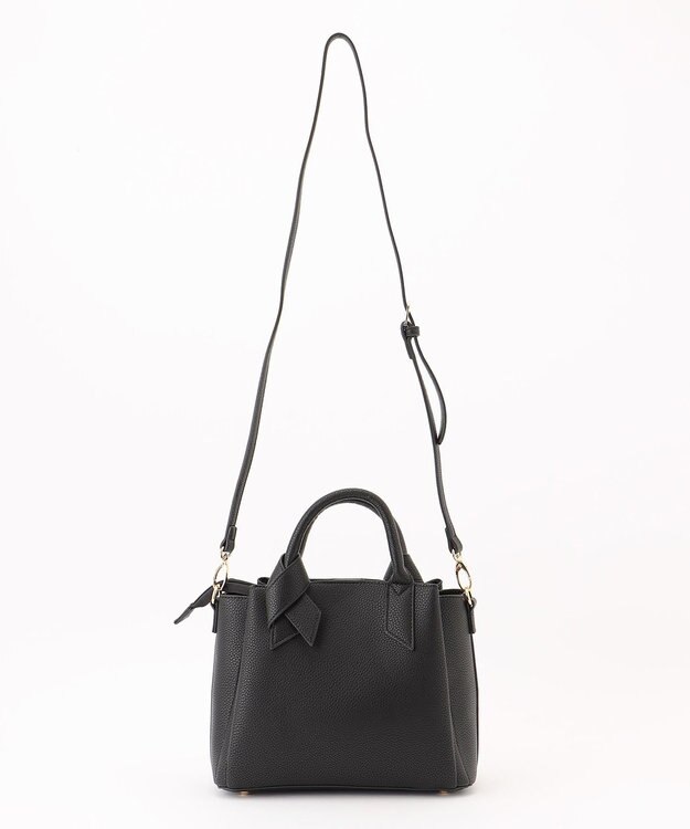 LA BAGAGERIE 【MONICA】リボンハンドルバッグ ブラック