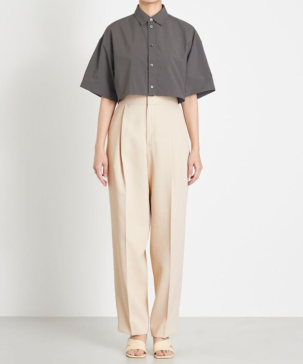 NAVE 【ReNAVE　撥水機能・UVカット・透湿・接触冷感・洗える】ナイロンタスランシャツ グレー系