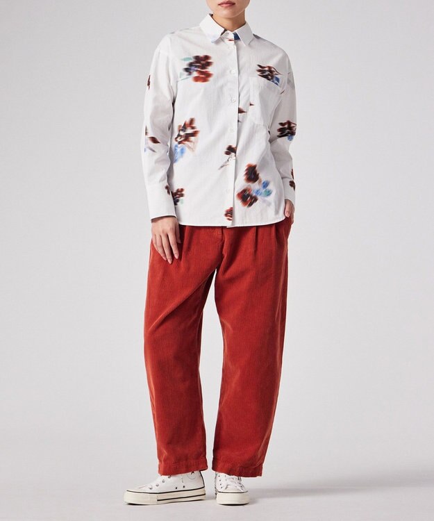 Paul Smith Damask Rose プリント シャツ ホワイト