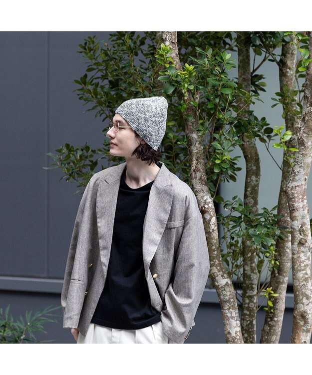 林八百吉商店 un chapeau  MIXビーニー グレー