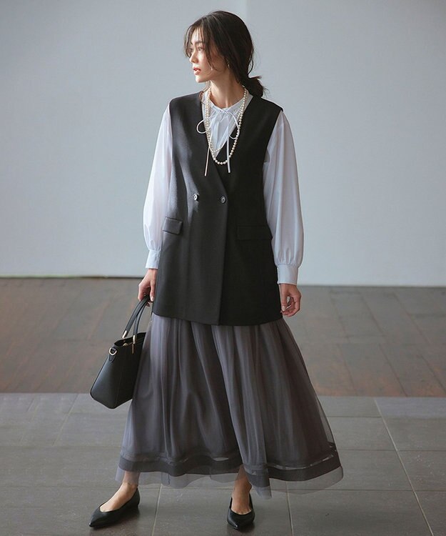 UNFILO BEAUTY MOVE ミドルジレ ブラック