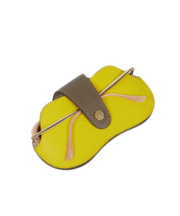 PELLE BORSA ストラップ付きめがねケース Reinette Goods レネットグッズ4776 イエロー