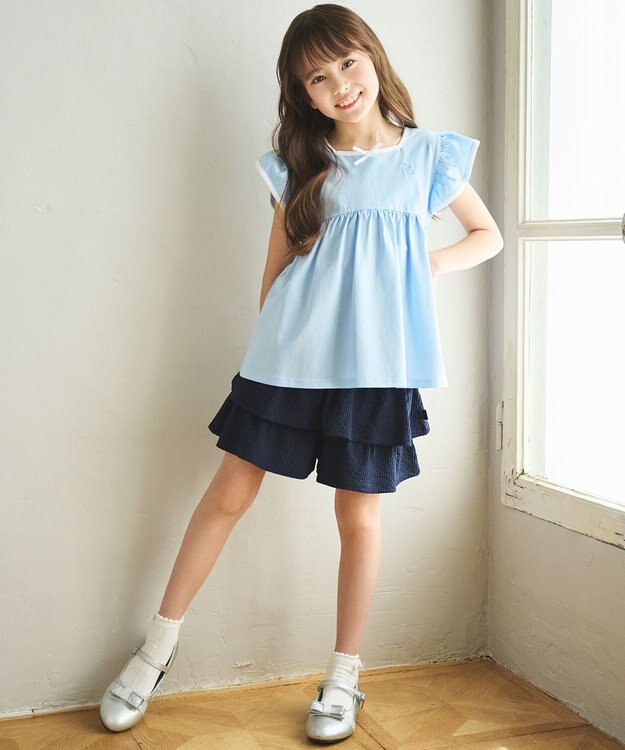 組曲 KIDS 【110-140㎝】 サッカージャージーキュロット ネイビー