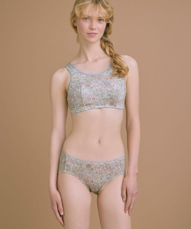 une nana cool MADEWITHLIBERTYFABRICナイトアップブラ ターコイズブルー