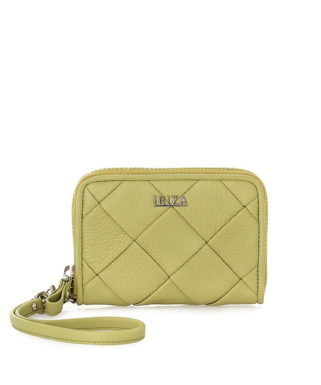 IBIZA イストリア　牛革　コンパクトマルチケース 黄緑