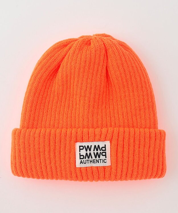 PW CIRCULUS 【手洗い可能】【UNISEX】POPカラー ニットキャップ オレンジ系