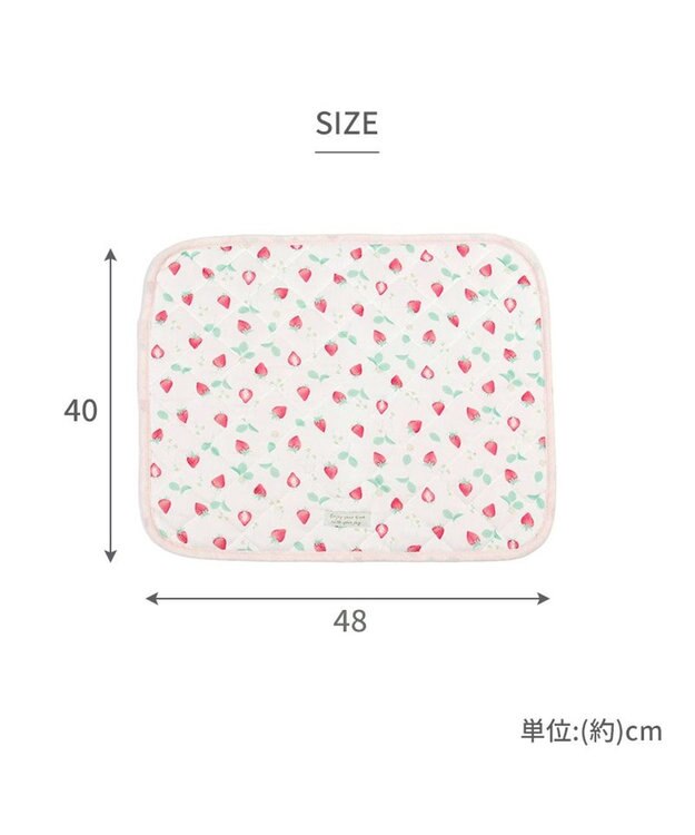 PET PARADISE ペットパラダイス クールマット 《いちご＆お花柄》 48×40㎝ いちご＆お花柄