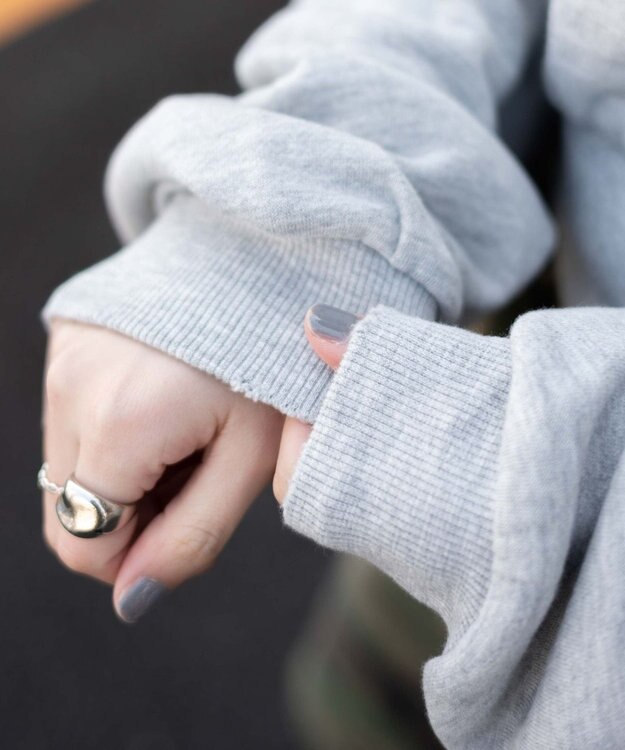 WEGO ダメージショートジップパーカー 杢グレー