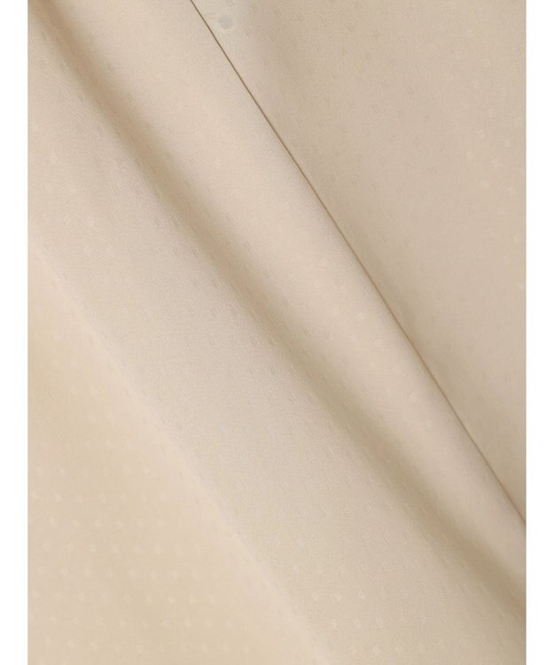 Green Parks とろみ衿フリルブラウス Gray Beige