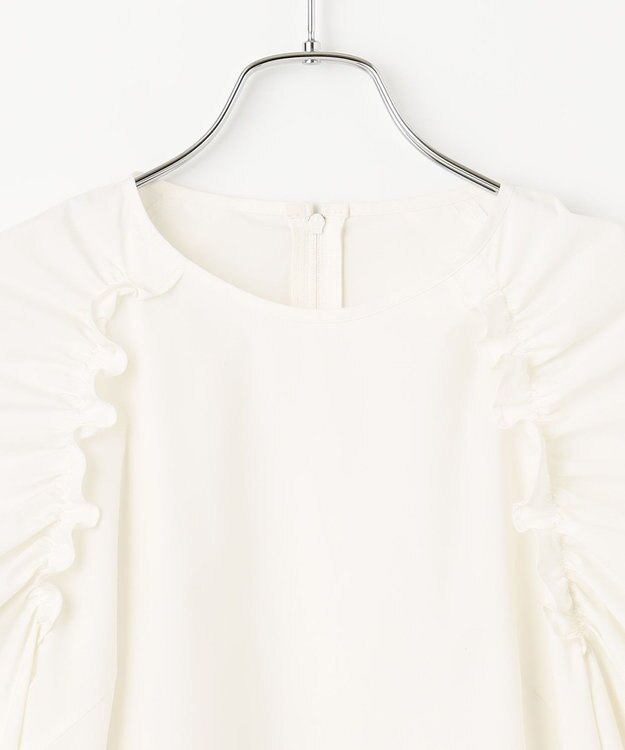 #Newans 【セレモニーにも】＜亀恭子さんコラボ＞下から着られちゃう！ギャザーショルダーブラウス ホワイト系