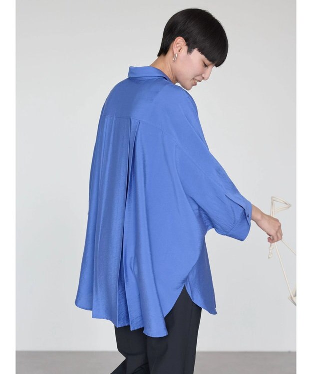 AMERICAN HOLIC 接触冷感Ｗポケットシャツチュニック Blue