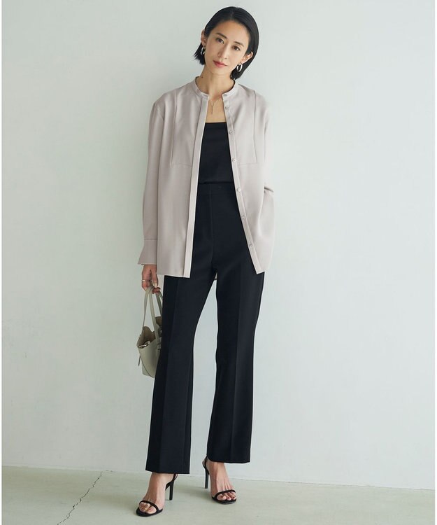 ICB 【洗える】 コットンリヨセルスムース キャミソール ブラック系