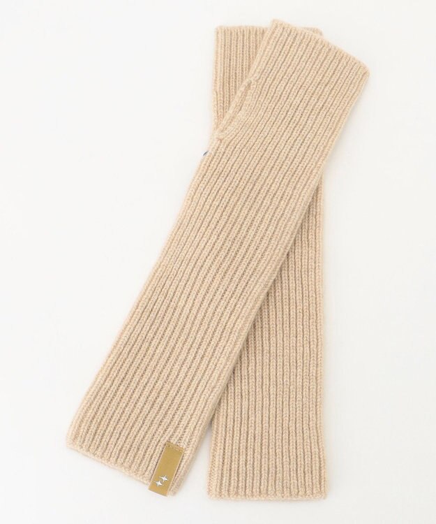 MOONBAT 【カシミヤ100%】リブニットアームウォーマー ベージュ