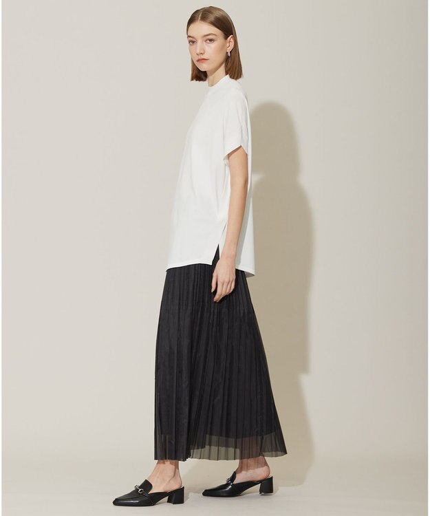 ICB 【接触冷感・UVカット・洗える】 ヴィスコースナイロンハイゲージ プルオーバー オフホワイト系