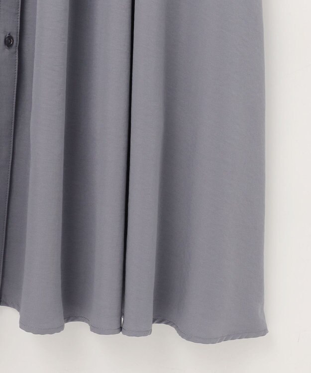 ANY SIS 【撥水】シャーリングシャツ ワンピース ダルブルー