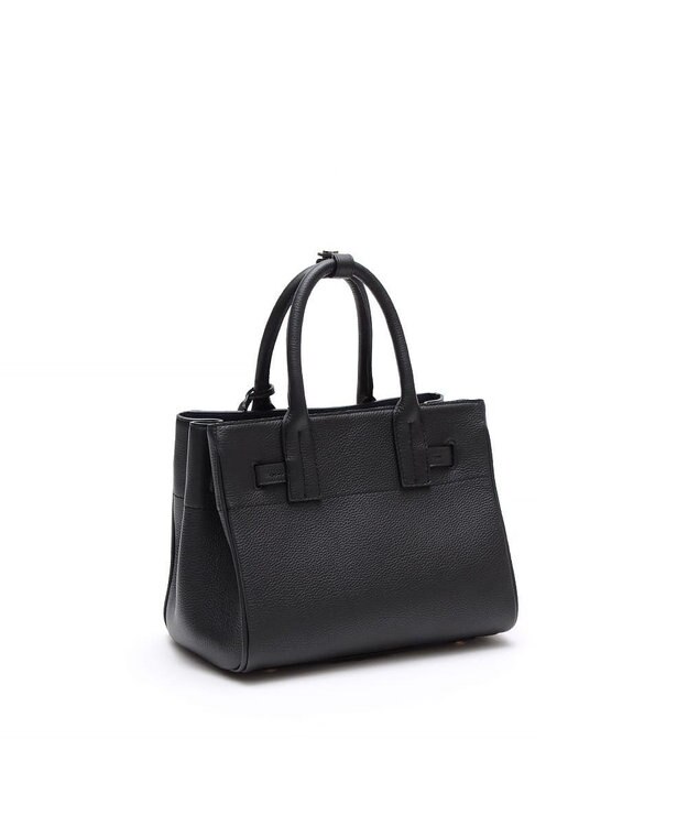 A.D.M.J. 【牛革】スパニッシュレザー / ステラソーイング前金具付トート24cm(Dカン＋) BLACK