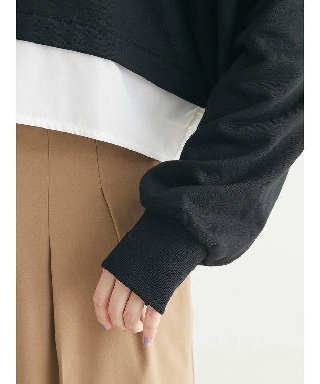 Green Parks ・ＥＬＥＮＣＡＲＥ　ＤＵＥレイヤードウラケプルオーバー Black